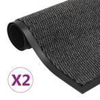 vidaXL Droogloopmatten 2 st rechthoekig getuft 40x60 cm, Tuin en Terras, Verzenden, Nieuw