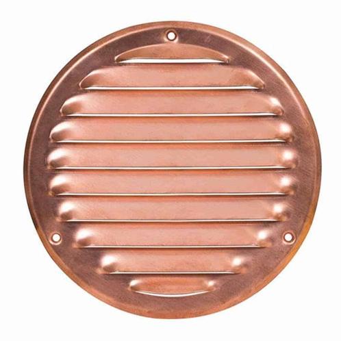 Europlast metalen ventilatierooster rond koper Ø 125mm -, Doe-het-zelf en Verbouw, Ventilatie en Afzuiging, Ophalen of Verzenden