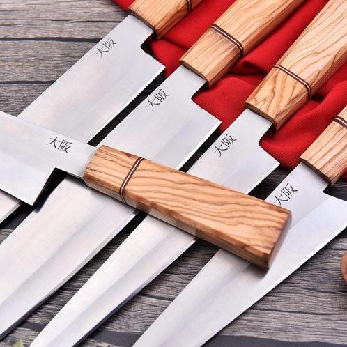 Keukenmes - Chefs knife - Japanse stijl-PT-38 - Hout, Staal, Antiek en Kunst, Antiek | Keukenbenodigdheden