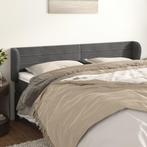 vidaXL Hoofdbord met randen 163x23x78/88 cm fluweel, Huis en Inrichting, Verzenden, Nieuw, Grijs, Stof