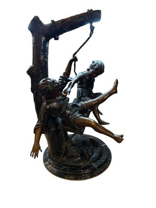 Nach Hippolyte Moreau (1832-1927) - sculptuur, „Kinder auf, Antiek en Kunst, Antiek | Keramiek en Aardewerk