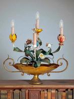 Tafellamp - Smeedijzer - bloemenvaas, Antiek en Kunst, Curiosa en Brocante