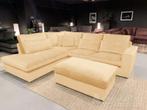 Hoekbank Leusden - hoekbanken - Creme - Velvetstof, Huis en Inrichting, Banken | Sofa's en Chaises Longues, Nieuw, Stof