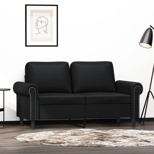 vidaXL Tweezitsbank 120 cm kunstleer zwart, Huis en Inrichting, Banken | Bankstellen, Nieuw, 150 tot 200 cm, Leer, Tweepersoons