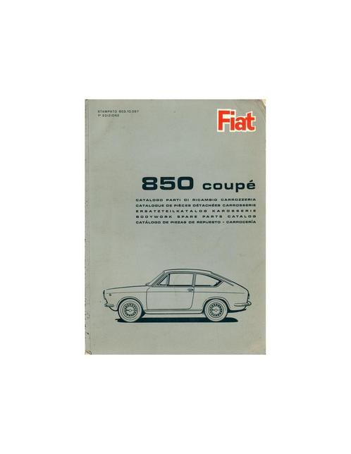 1965 FIAT 850 COUPE CARROSSERIE ONDERDELENHANDBOEK, Auto diversen, Handleidingen en Instructieboekjes