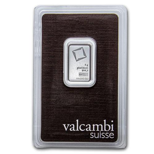Platina 5 gram Valcambi, Postzegels en Munten, Munten | Oceanië, Losse munt, Verzenden