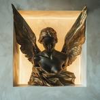 CAMILART.ES_(2002) - Bronze squared angel in marble teca