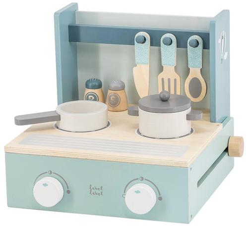 Label Label Groen Houten Kookstel LLWT-24760, Kinderen en Baby's, Speelgoed | Houten speelgoed, Nieuw, Verzenden