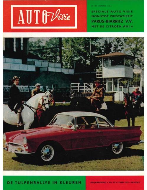 1961 AUTOVISIE MAGAZINE 19 NEDERLANDS, Boeken, Auto's | Folders en Tijdschriften