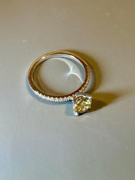 Ring - 14 karaat Witgoud - 1.46ct. tw. Diamant (Natuurlijk), Sieraden, Tassen en Uiterlijk, Ringen