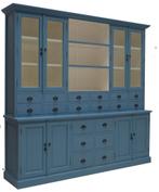 Buffetkast blauw Baarn 250cm, Huis en Inrichting, Kasten | Buffetkasten, Nieuw, Ophalen of Verzenden