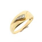 Gouden ring met diamant | 0,04 ct. (geelgoud, dames ring), Gebruikt, Overige kleuren, Ophalen of Verzenden, 17 tot 18