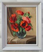 Daniël Been (1885-1967) - Rode papavers in een glazen vaas