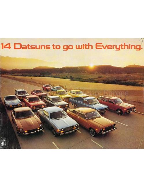 1976 DATSUN PROGRAMMA BROCHURE ENGELS (USA), Boeken, Auto's | Folders en Tijdschriften, Nissan