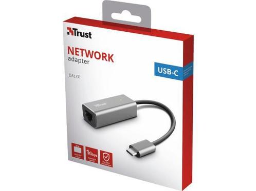Veiling - Trust DALYX USB-C NETWORK ADAPTER, Computers en Software, Pc- en Netwerkkabels, Nieuw