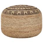 vidaXL Poef handgemaakt 45x30 cm jute bruin, Huis en Inrichting, Banken | Voetenbanken en Poefen, Verzenden, Nieuw