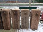 Diverse meerpalen dukdalven zuilen van hardhout oud hout, Nieuw, Ophalen of Verzenden