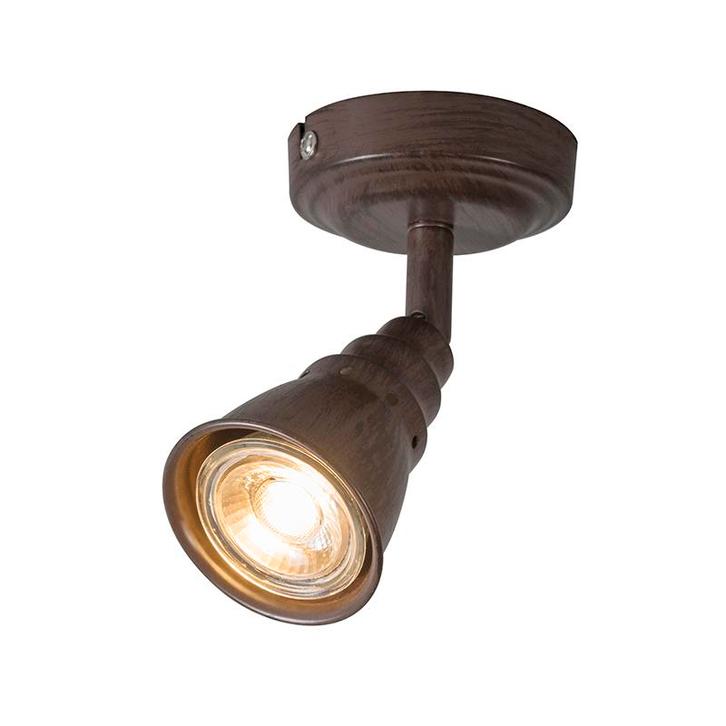 Plafond- en wandspot roestbruin draai- en kantelbaar - Coney, Huis en Inrichting, Lampen | Spots, Nieuw, Overige materialen