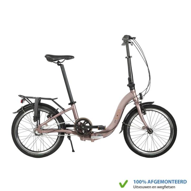 UGo Now U•GO Vouwfiets I3 Marroon brown, Fietsen en Brommers, Fietsen | Vouwfietsen, Nieuw