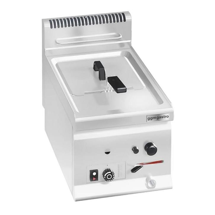 GGM Gastro | Gas friteuse - 8 liter - 6,6 kW | GFB363T-8 |, Witgoed en Apparatuur, Frituurpannen, Verzenden