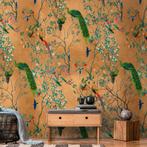 Profhome 398821-GU Fotobehang vogel patroon mat bruin groen, Verzenden