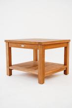 Teakea - Teak Tuin Salontafel | 60x60cm | Met Onderblad, Huis en Inrichting, 50 tot 100 cm, Verzenden, Nieuw, Natuurlijk