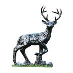 Staand hert - polystone - 110 cm - zwart - gedetailleerd, Ophalen of Verzenden, Nieuw
