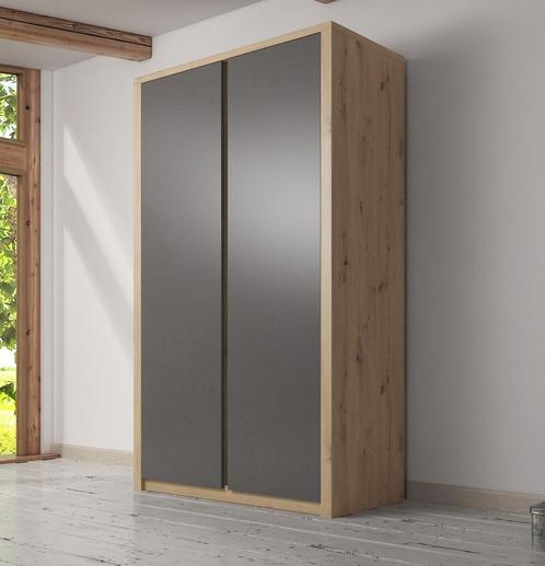 Kledingkast - Grijs - Eiken - 90x53x197 - Garderobekast, Huis en Inrichting, Kasten | Vitrinekasten, 50 tot 75 cm, Nieuw, 150 tot 200 cm