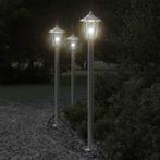 vidaXL Vloerlamp voor buiten 3 st 120 cm roestvrijstaal, Tuin en Terras, Buitenverlichting, Verzenden, Nieuw