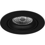GU10 Inbouwspot Set - Mat Zwart - Inbouw Rond - Kantelbaar -, Metaal of Aluminium, Nieuw, Ophalen of Verzenden, Led