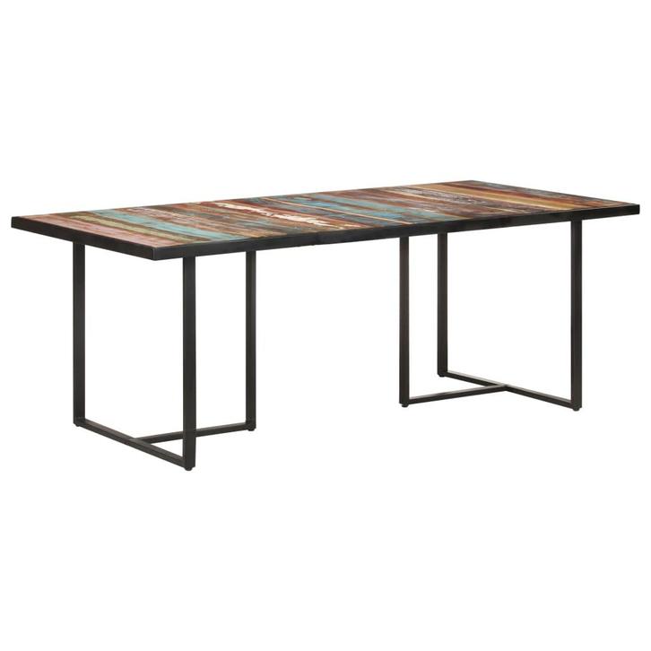 vidaXL Eettafel 200 cm massief gerecycled hout, Huis en Inrichting, Tafels | Eettafels, Nieuw, Verzenden