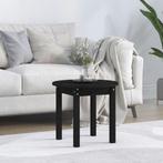 vidaXL Salontafel Ø 45x40 cm massief grenenhout zwart, Minder dan 50 cm, 50 tot 100 cm, Verzenden, Nieuw