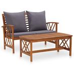 Acacia Loungeset met Kussens - Tweedekansje - 35% korting, 2 zitplaatsen, Nieuw, Ophalen of Verzenden, Tuinset