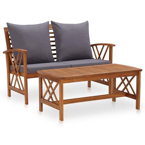 Acacia Loungeset met Kussens - Tweedekansje - 35% korting, Tuin en Terras, Tuinsets en Loungesets, Nieuw, Hout, Tuinset, 2 zitplaatsen