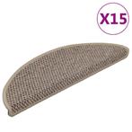 vidaXL Trapmatten zelfklevend 15 st sisal-look 56x17x3 cm, Verzenden, Nieuw