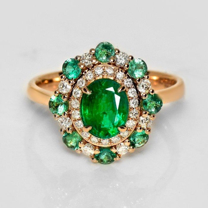 Zonder minimumprijs - Ring - 18 karaat IGI 0,98 ct ZAMBIA, Sieraden, Tassen en Uiterlijk, Ringen