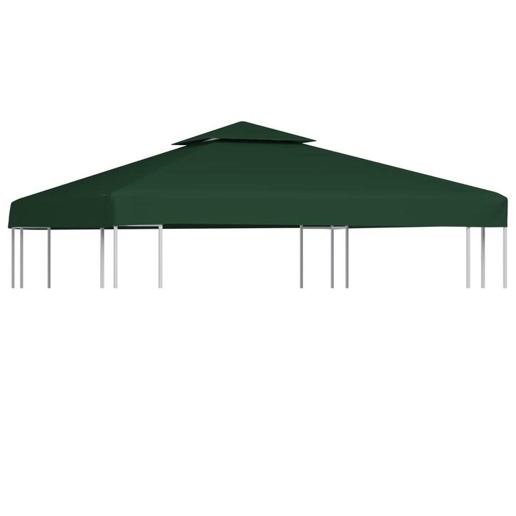 vidaXL Vervangend tentdoek prieel 310 g/m² 3x3 m groen, Tuin en Terras, Partytenten, Nieuw, Verzenden