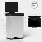 TRUUSK 60 L Vuilnisbak Met Voetpedaal - Roestvrijstalen Afva, Verzenden, Nieuw