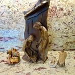 Set van 4 Houtsnijwerk (4) - Hout