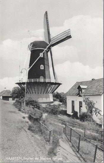 HAAFTEN - Molen De Blauwe Reiger, Verzamelen, Ansichtkaarten | Nederland, Verzenden