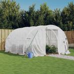 vidaXL Tuinkas met stalen frame 12 m² 4x3x2 m wit, Tuin en Terras, Kassen, Verzenden, Nieuw