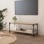 vidaXL Tv-meubel 100x33x41 cm bewerkt hout en staal sonoma, Huis en Inrichting, Kasten | Televisiemeubels, Nieuw, Verzenden