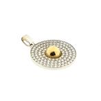 Bicolor gouden hanger met zirconia (zirconia stenen), Ophalen of Verzenden, Gebruikt, Goud, Overige merken