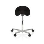 Werkkruk/Verhoogde Bureaustoel | Stof | Zwart | Ergonomisch, Huis en Inrichting, Bureaus, Verzenden, Nieuw