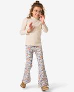 HEMA Kinderlegging flared fit bloemen gebroken wit, Verzenden, Nieuw