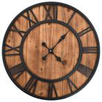 vidaXL Wandklok vintage-stijl quartz-mechanisme XXL 60 cm, Huis en Inrichting, Woonaccessoires | Klokken, Verzenden, Nieuw