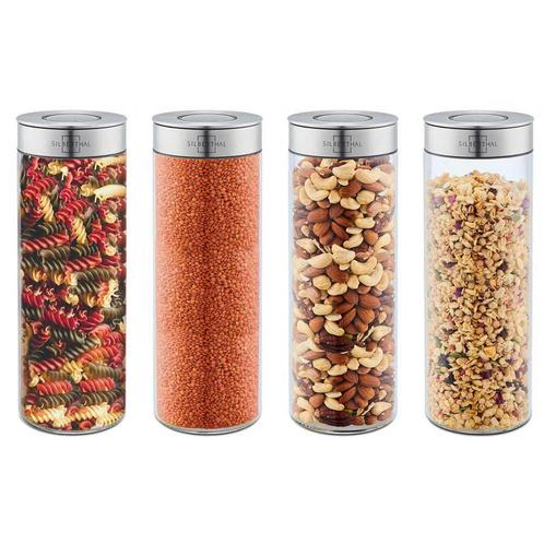 Set van 4 Voorraadpotten van 1,5 liter met deksel - luchtdic, Huis en Inrichting, Keuken | Keukenbenodigdheden, Verzenden