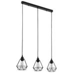 vidaXL Plafondlamp met diamantvormig 3xE27 zwart, Huis en Inrichting, Lampen | Overige, Verzenden, Nieuw
