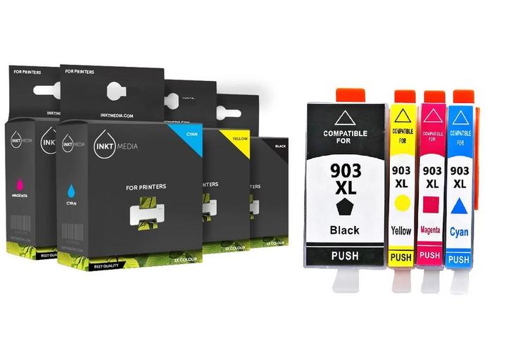 Geschikt HP 903XL L SET inktcartridges BK C M Y extra hoge, Computers en Software, Printerbenodigdheden, Cartridge, Nieuw