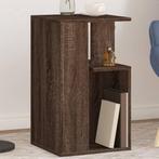 vidaXL Bijzettafel 35x35x60 cm bewerkt hout bruin, Verzenden, Nieuw, Overige houtsoorten, 50 tot 100 cm